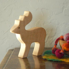 Wooden DEER, Handmade Toy Animal, Waldorf-Inspired
