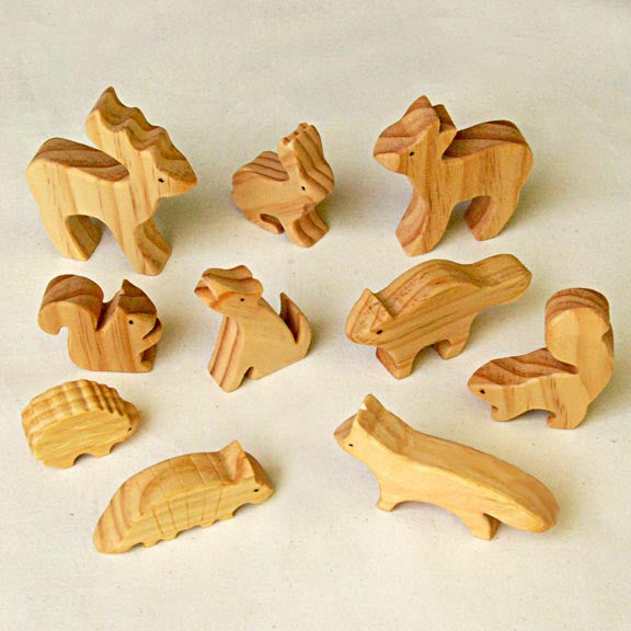 Wooden Animals, Set of 10, Waldorf Inspired — Jupiter's Child