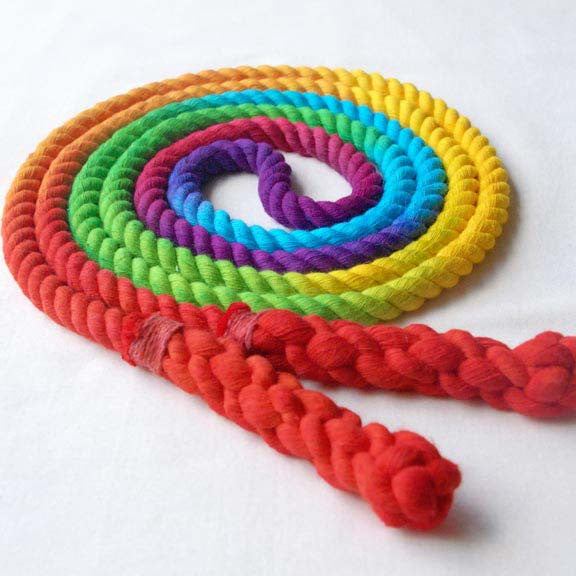 All Cotton Hand Spliced Jump Rope Multi Colored — Jupiter's