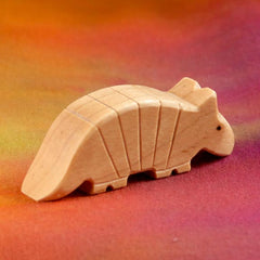Wooden ARMADILLO, Handmade Toy Animal, Waldorf-Inspired