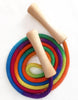 Jump Rope, Rainbow Dyed with Wooden Handles, Sizes 6.5, 7, 8 and 9 fee ...