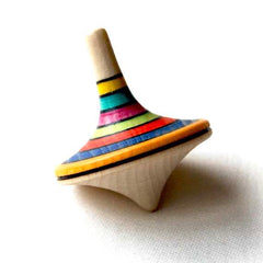 Wooden Spinning Top Toy, Multi-Colored