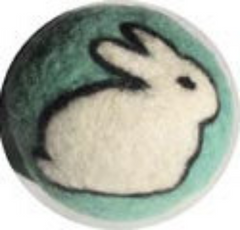 Needle Felted Ball Kit Bunny Peace Fleece